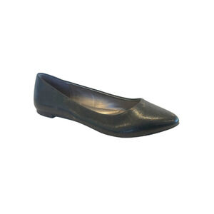 Coach and Four Flats Ballet Slip On Faux Leather Black Women's Size 8